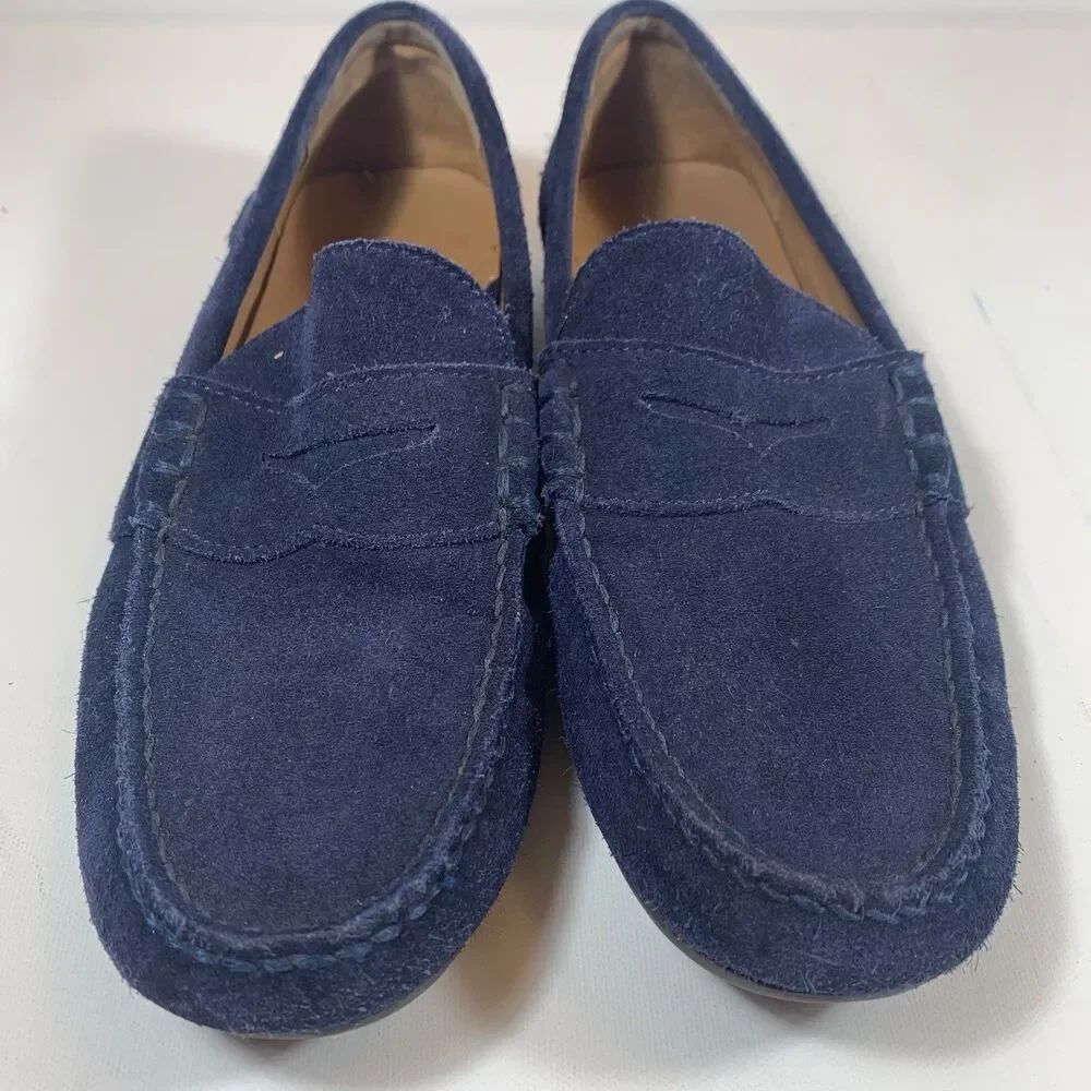 Polo Ralph Lauren Anders Suede Penny Drivers Men's Shoes Navy Blue Size 8 D